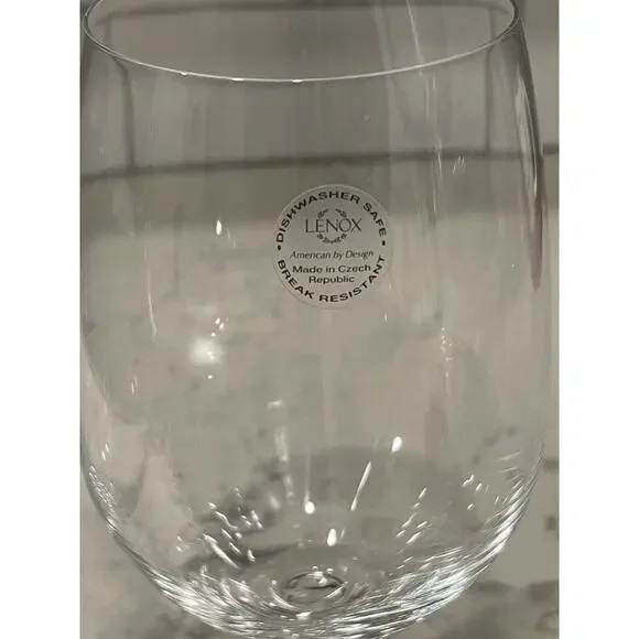 LENOX TUSCANY WHITE WINE GLASS 21 OZ SET OF 2 NON-LEAD CRYSTAL 9 1/2 Inches Tall - Picture 3 of 7